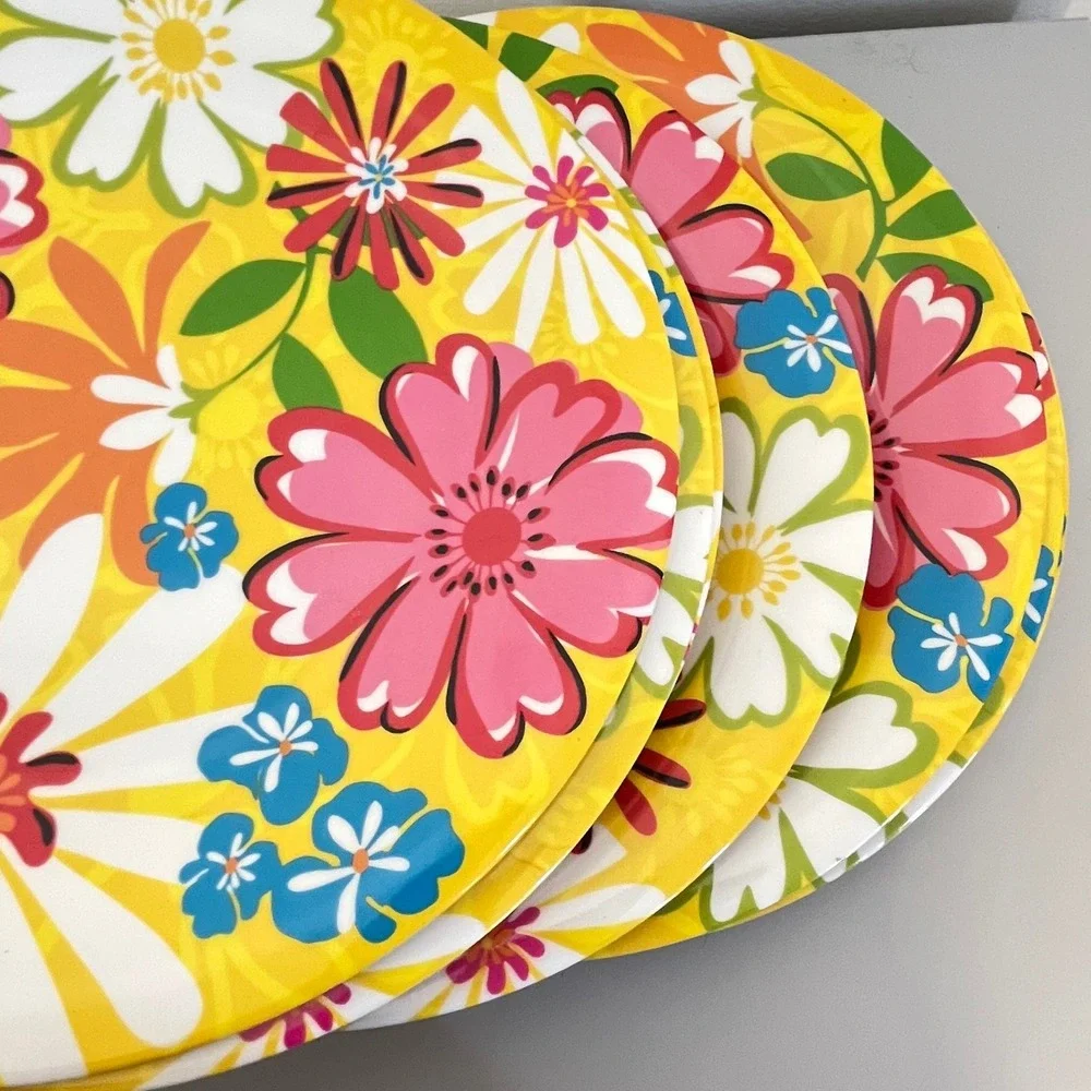 Pier 1 Yellow Sunny Bright Floral 10.25